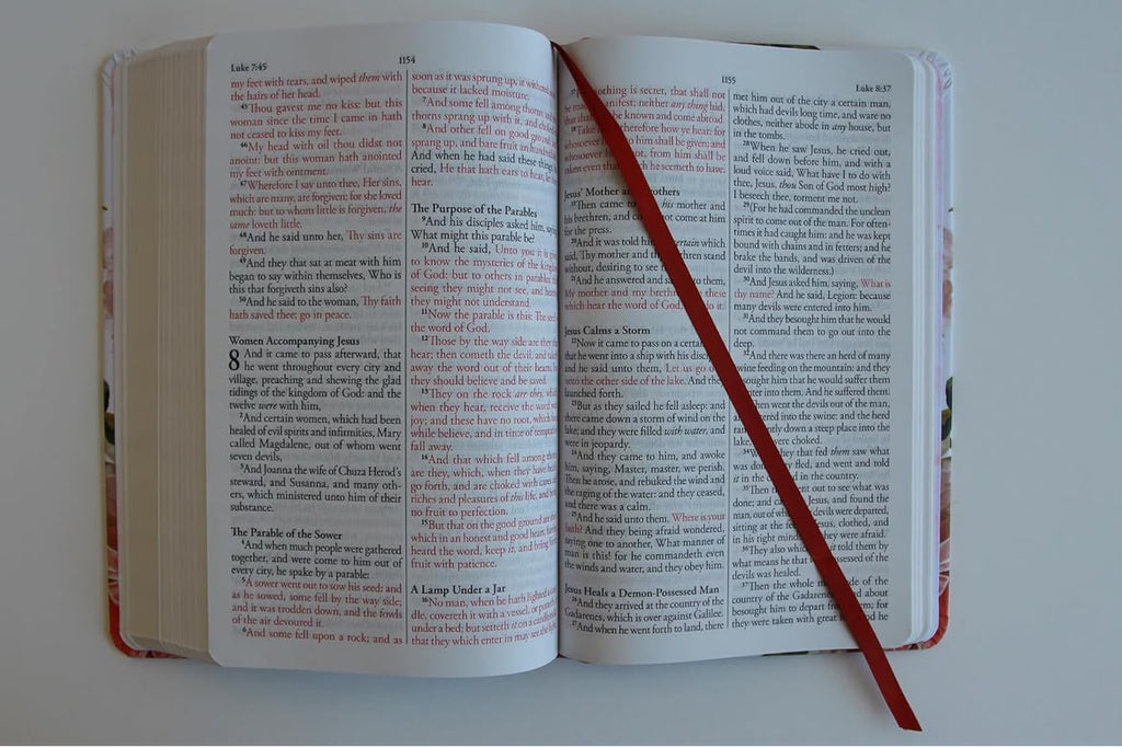 Floral KJV Holy Bible — Large Print