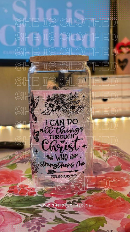 Faith-Inspired Glass Tumbler
