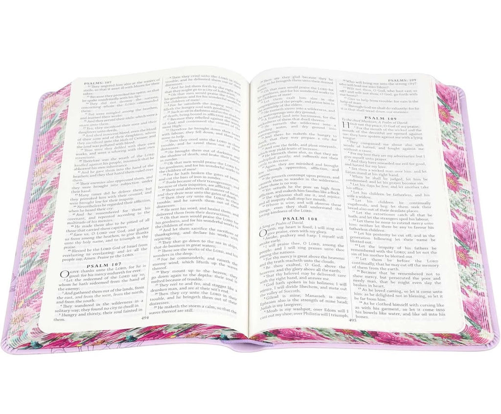 Floral Lavender KJV Holy Bible