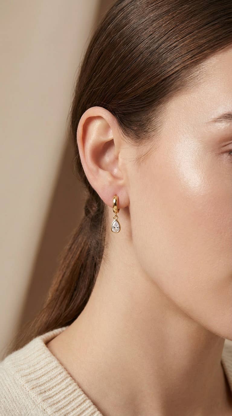 “Stainless steel earrings – Drop design