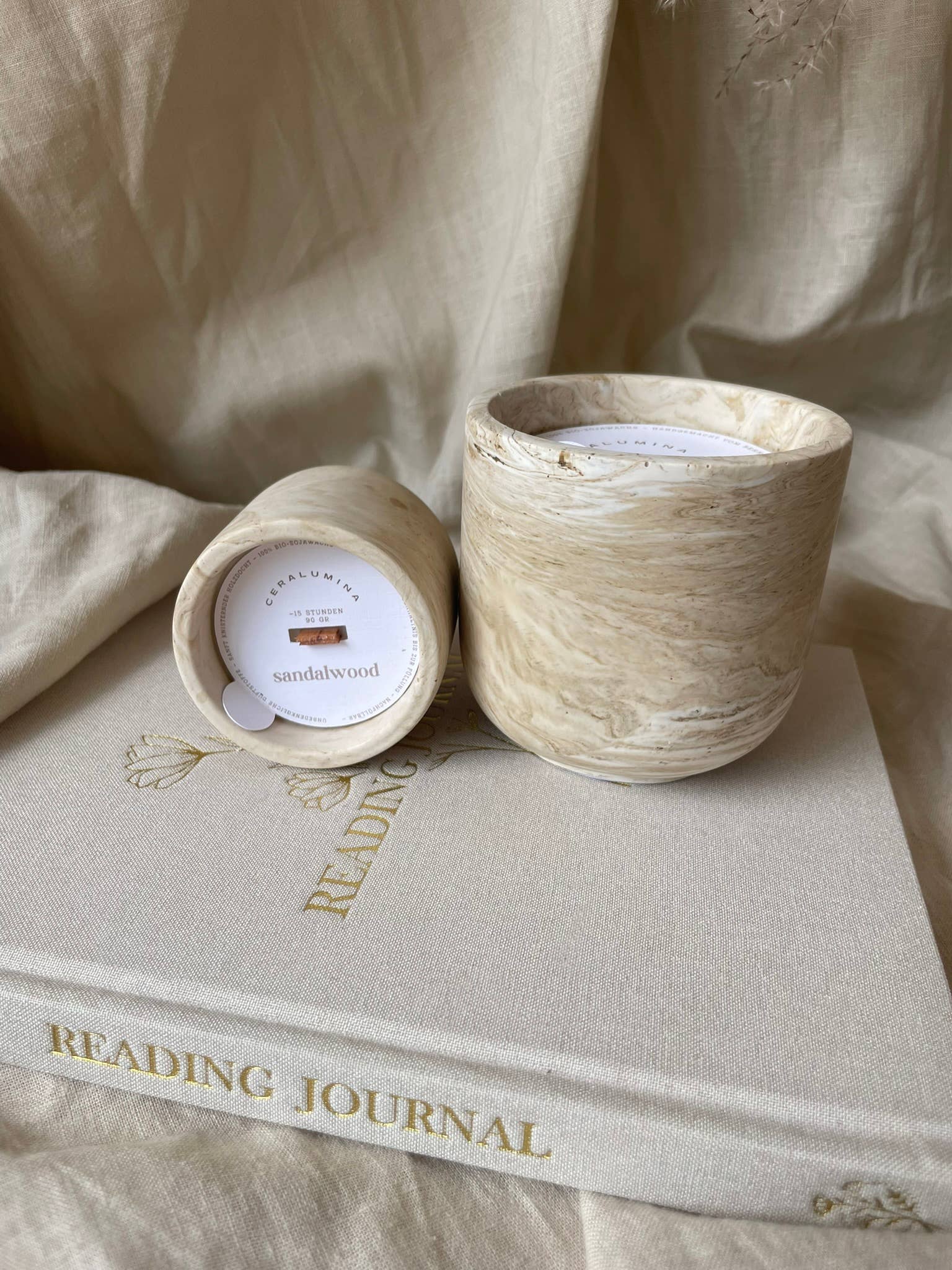 ‘Sandalwood’ soy‑wax scented candle