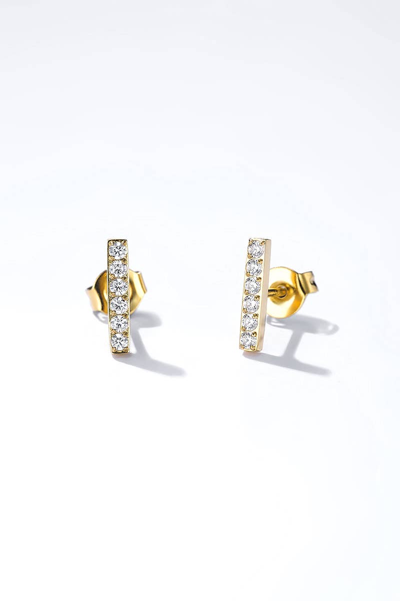 Stainless‑steel earrings - Lined