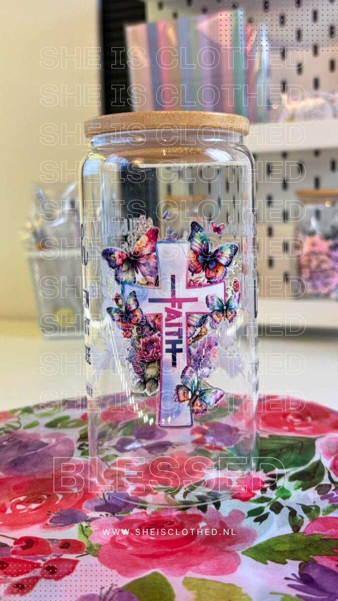 Faith-Inspired Glass Tumbler