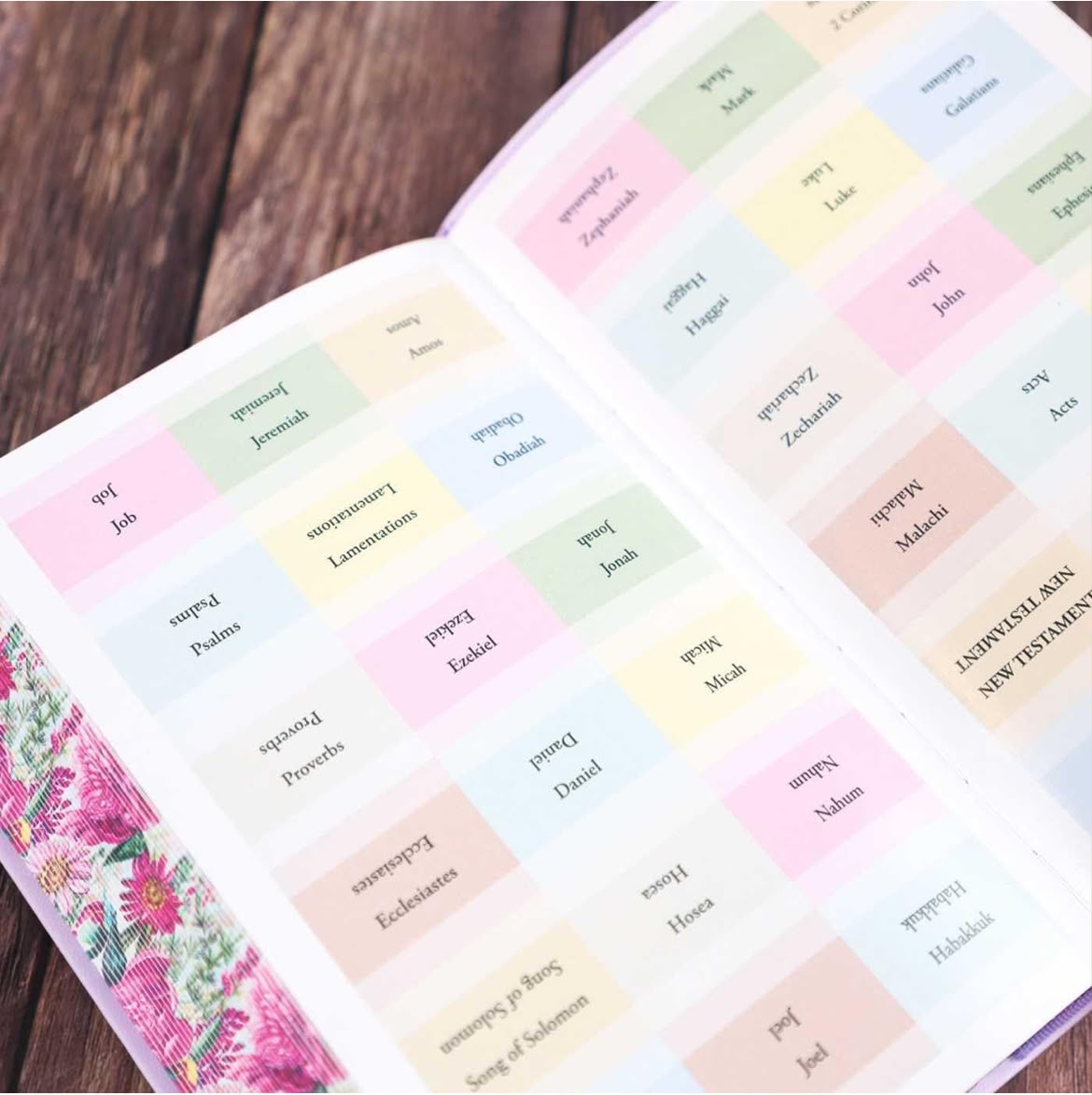 Floral Lavender KJV Holy Bible