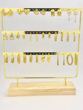 Beautiful Hoops pairs of gold‑tone stainless‑steel earring