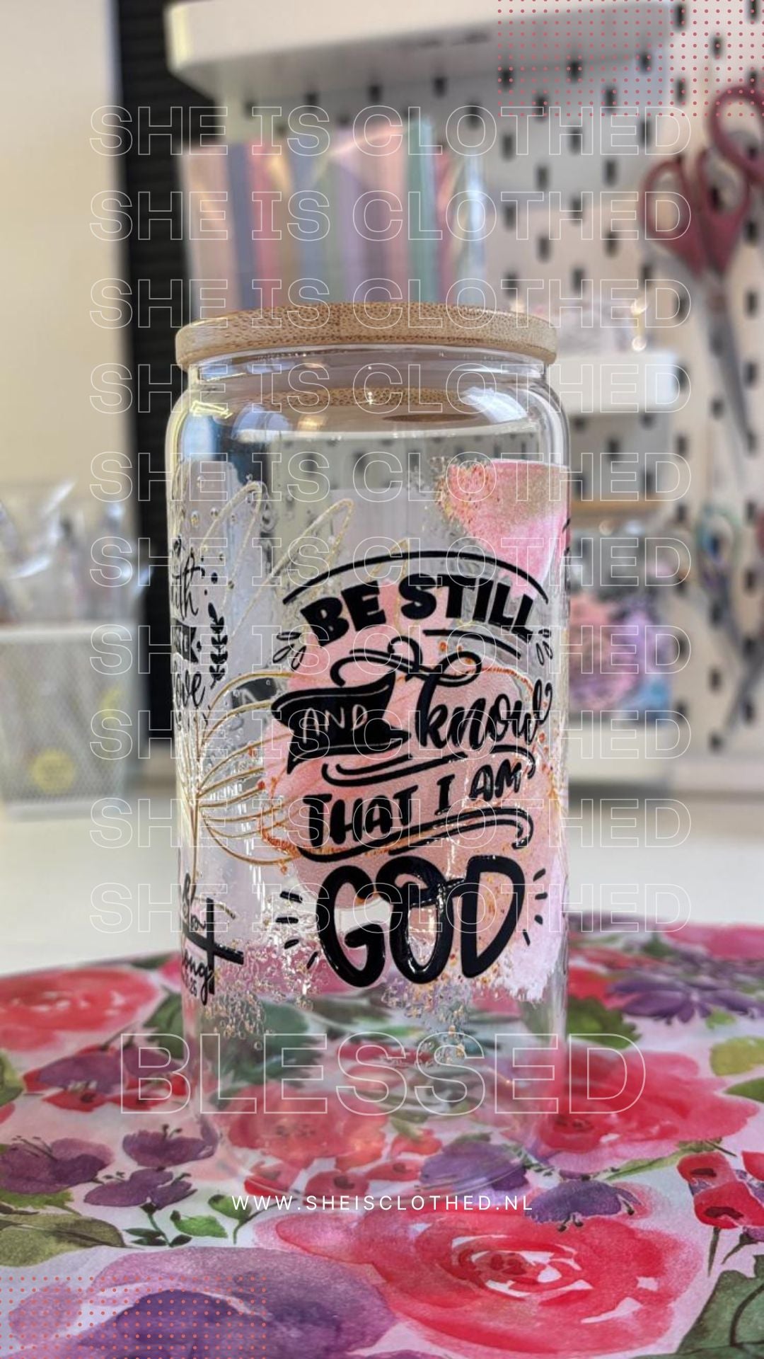 Faith-Inspired Glass Tumbler