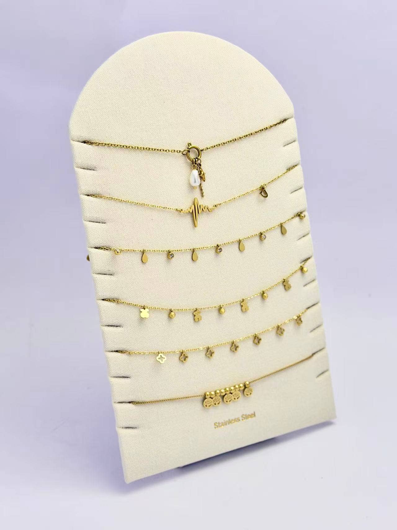 Gold‑tone stainless‑steel necklace