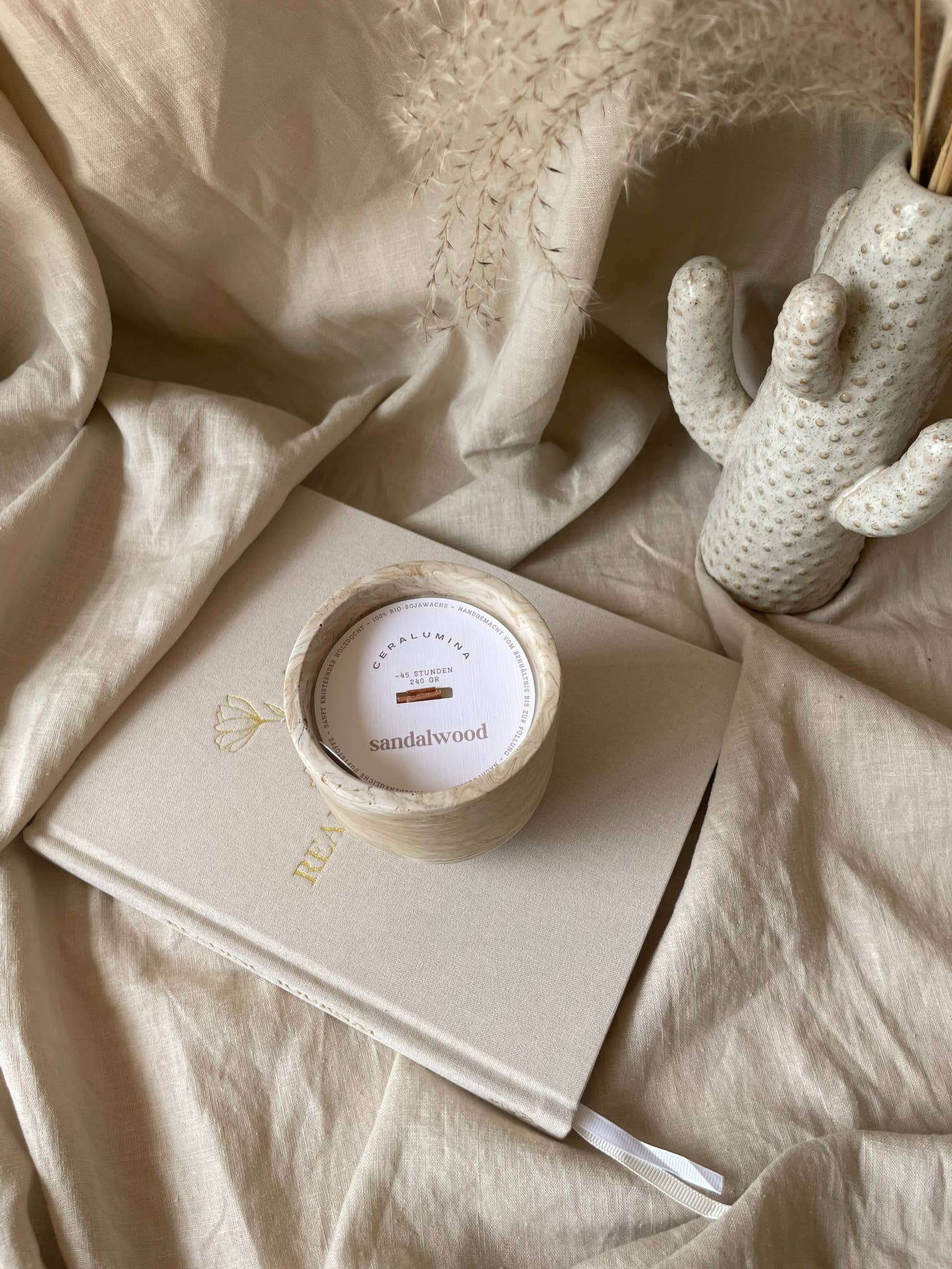 ‘Sandalwood’ soy‑wax scented candle