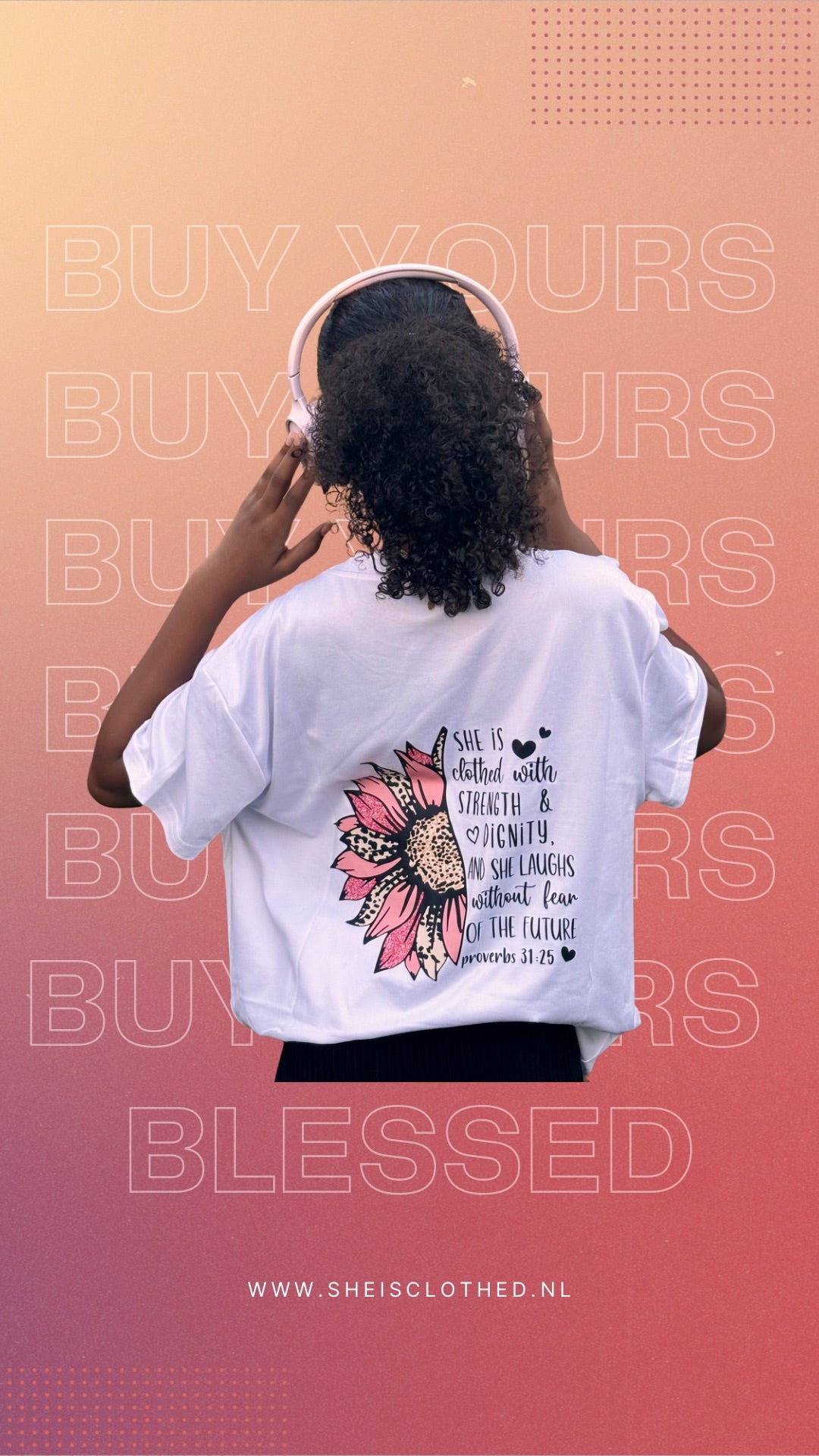 “Strength & Dignity” Christian Graphic Tee – Proverbs 31:25