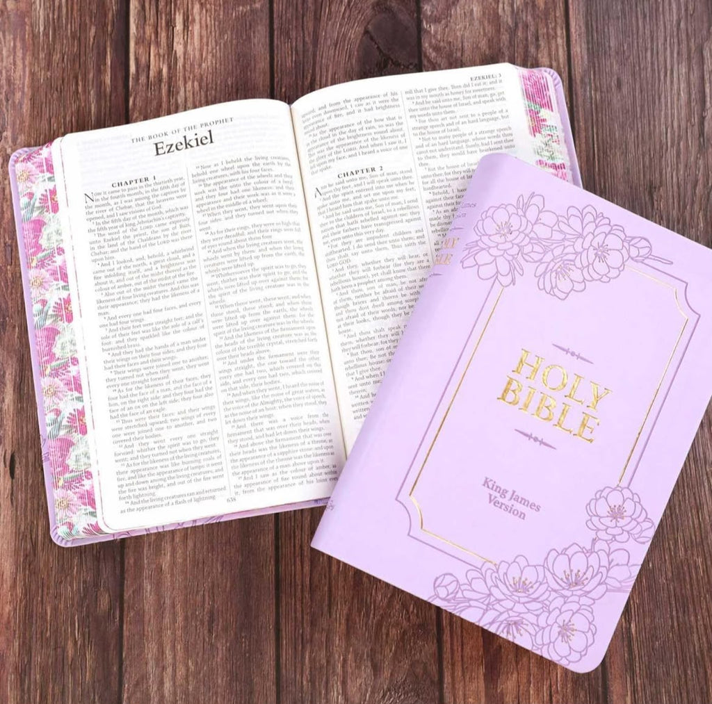 Floral Lavender KJV Holy Bible