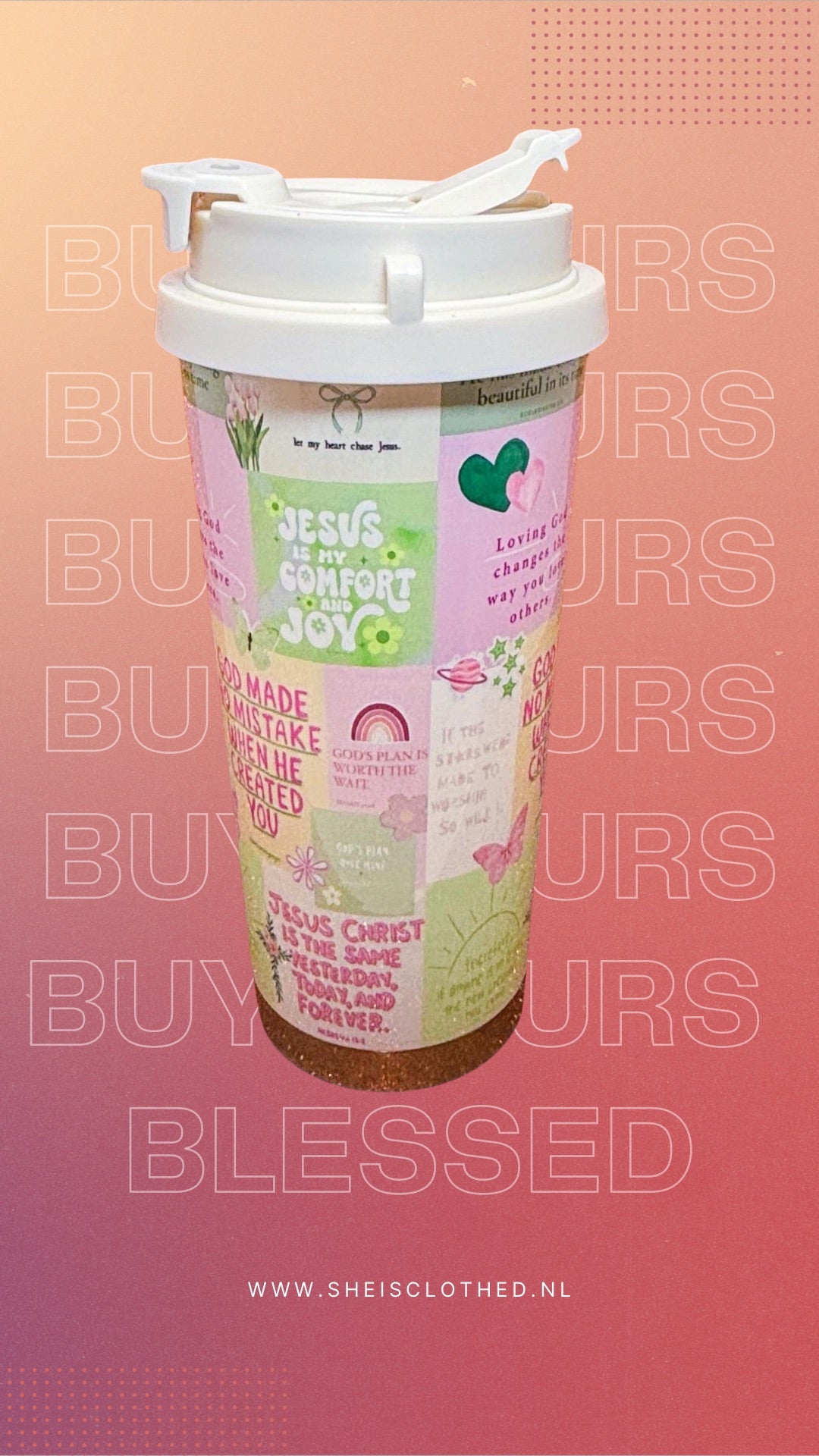 Faith-Inspired Travel Tumbler – 530ML (Jesus is my comfort and joy)