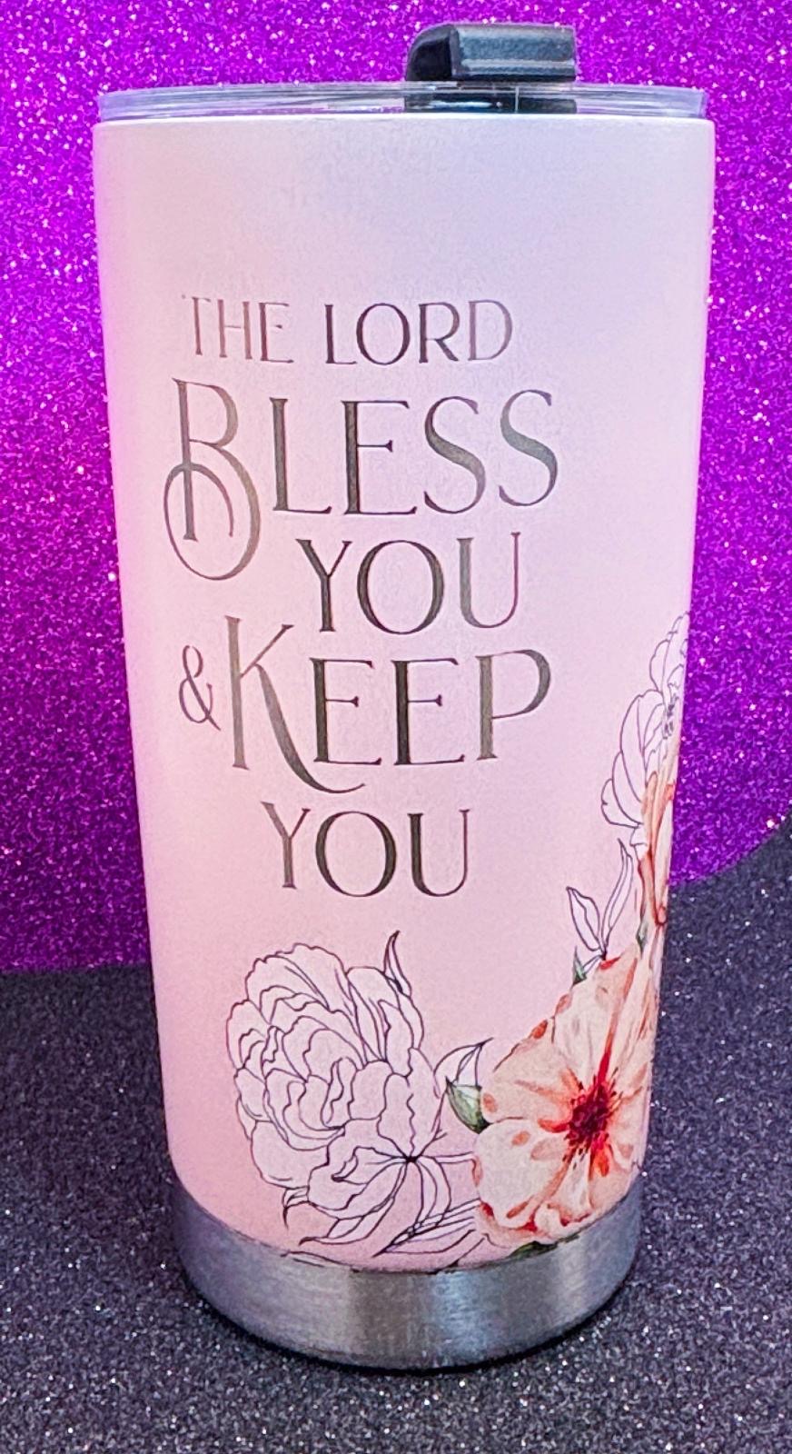 Inspirational Christian Travel Mug – The Lord bless you Design