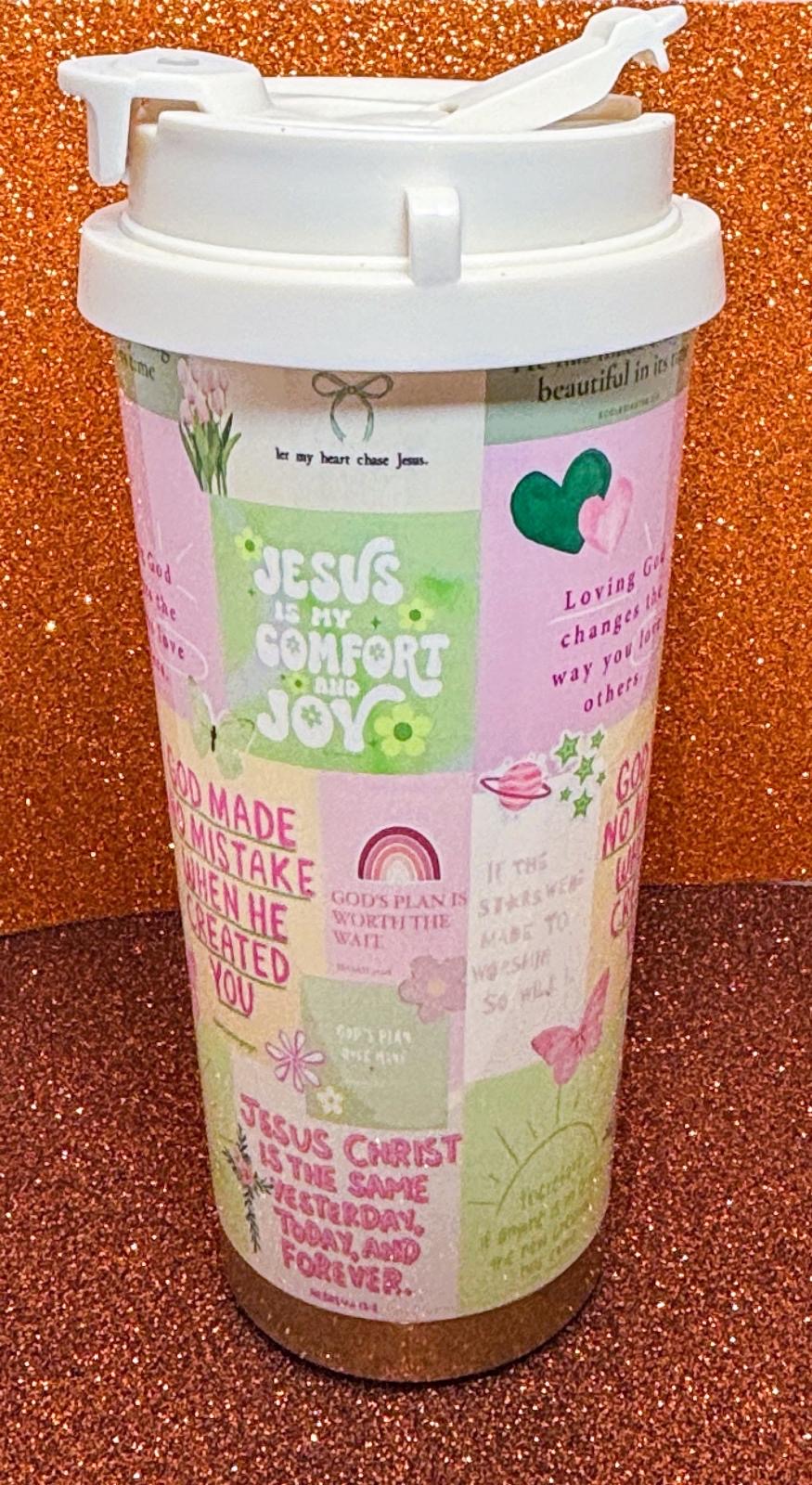 Faith-Inspired Travel Tumbler – 530ML (Jesus is my comfort and joy)