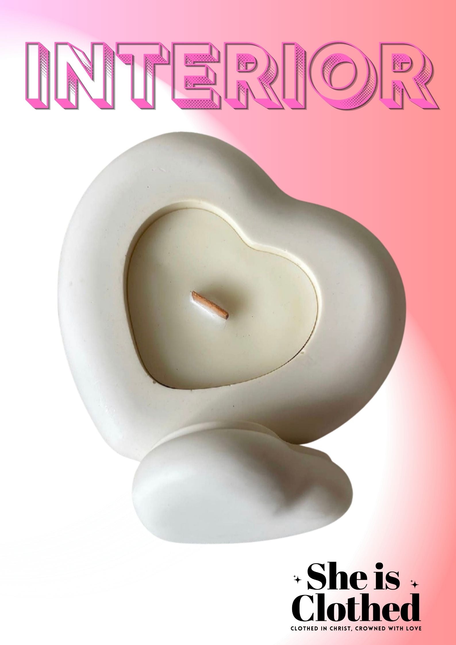 ‘Sweetheart’ soy‑wax scented candle.