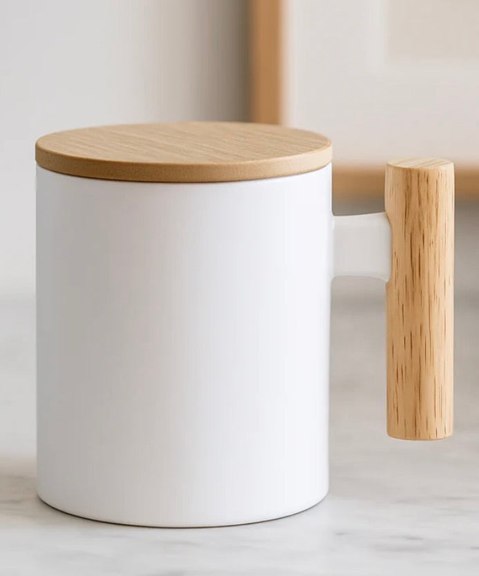 Inspirational Mug with bamboe lid