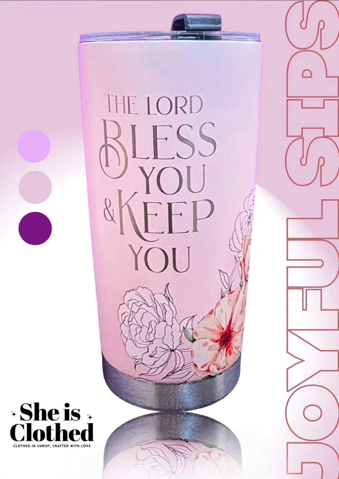Inspirational Christian Travel Mug – The Lord bless you Design