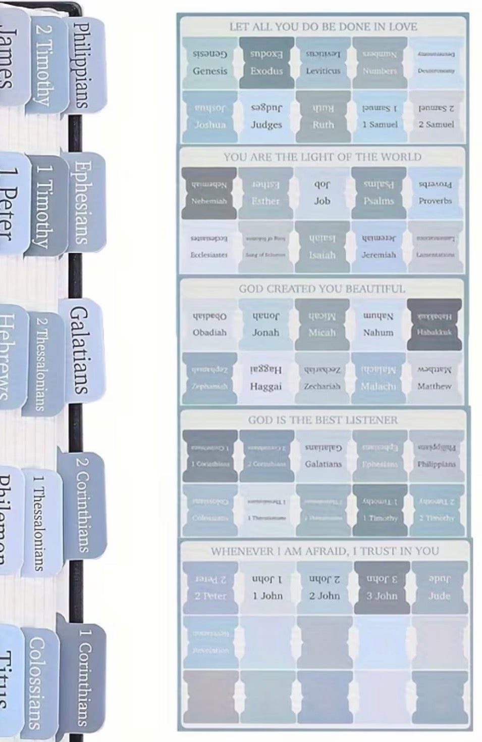 Bible Tabs Set – 75 Tabs