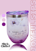“God Is Within Her” Floral Insulated Cup – Psalm 46:5