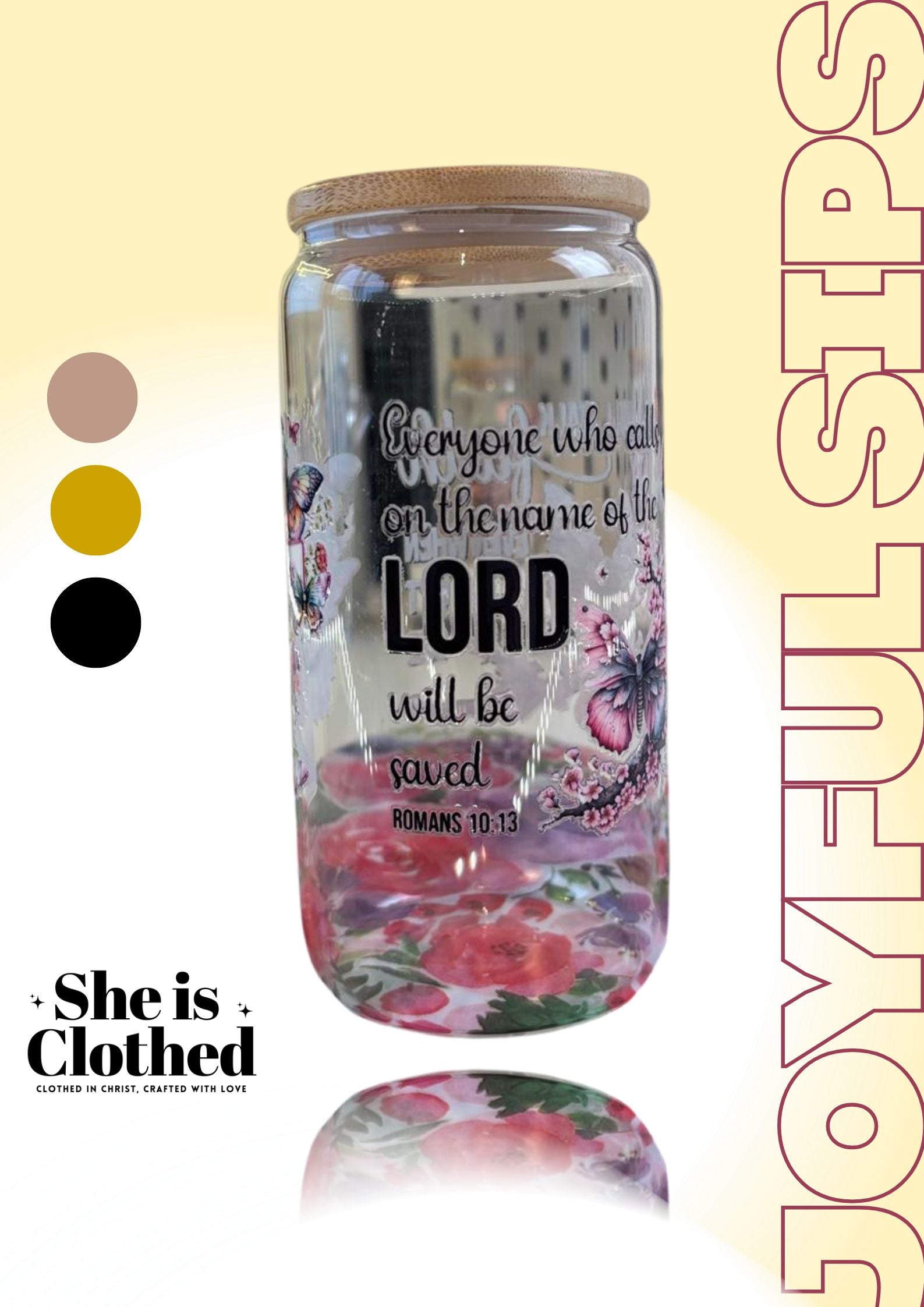 Faith-Inspired Glass Tumbler