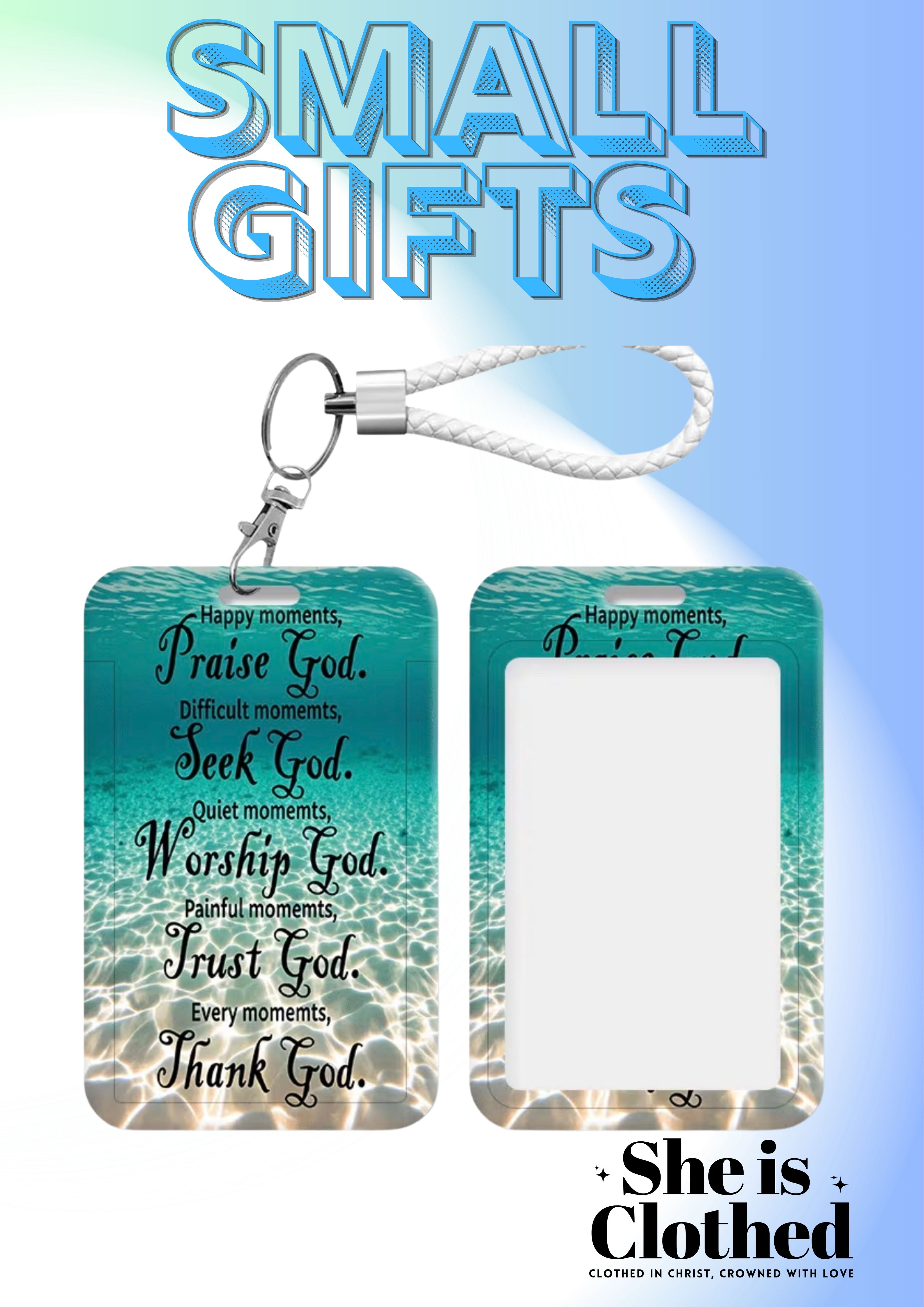 Faith-Inspired Keychain & Card Holder Collection
