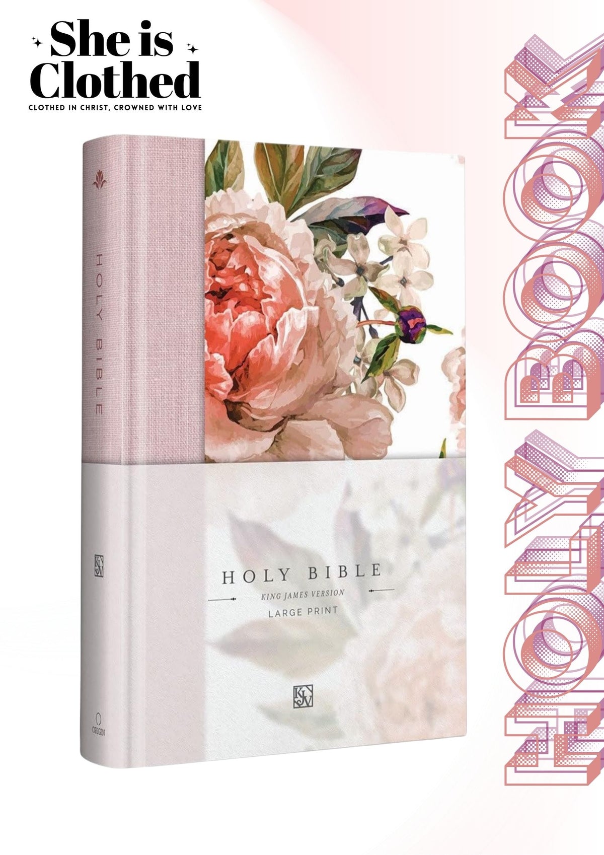 Floral KJV Holy Bible — Large Print