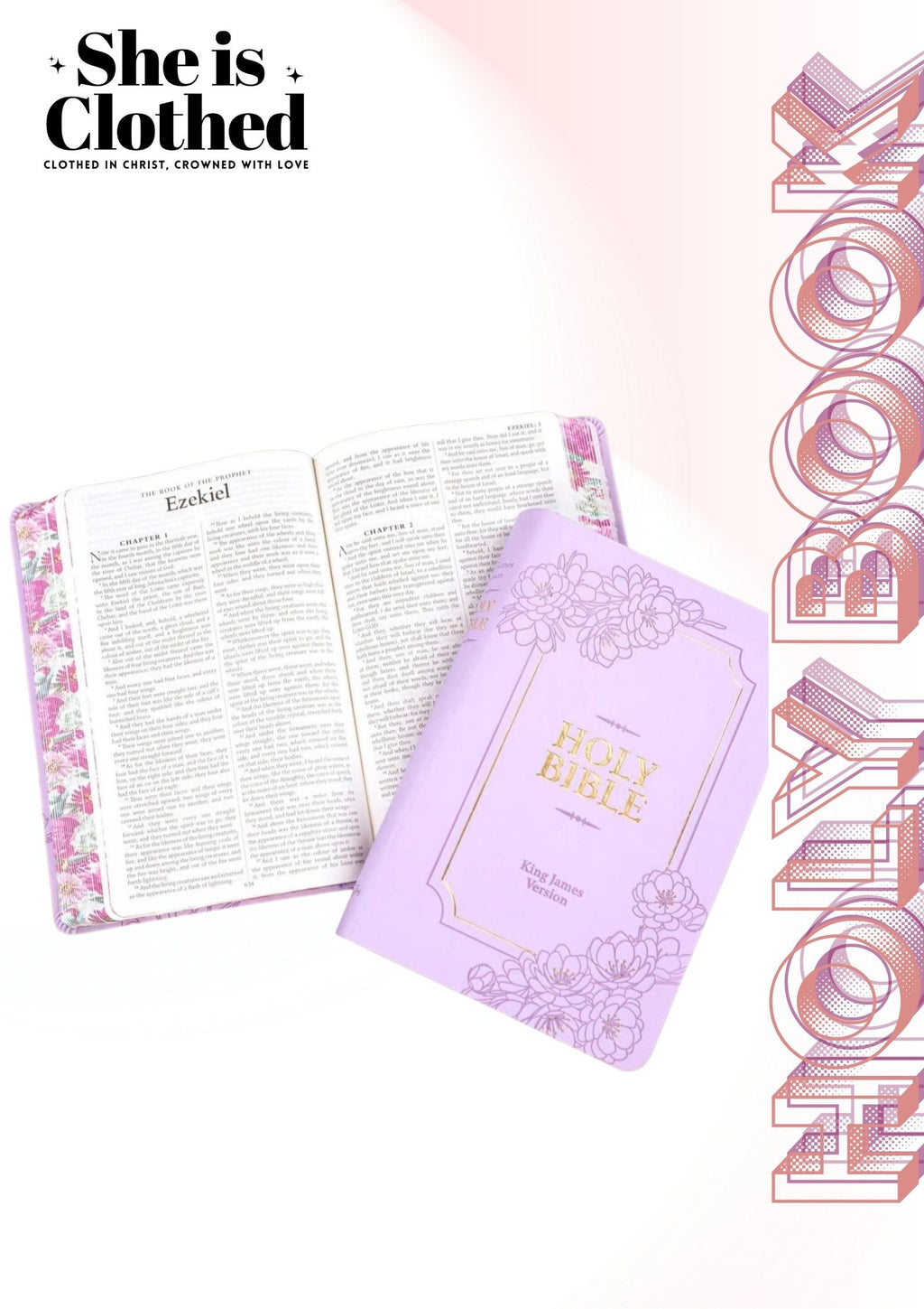 Floral Lavender KJV Holy Bible