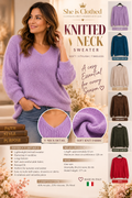 Lightweight V-Neck Knitted Sweater - Winter Collection 2026