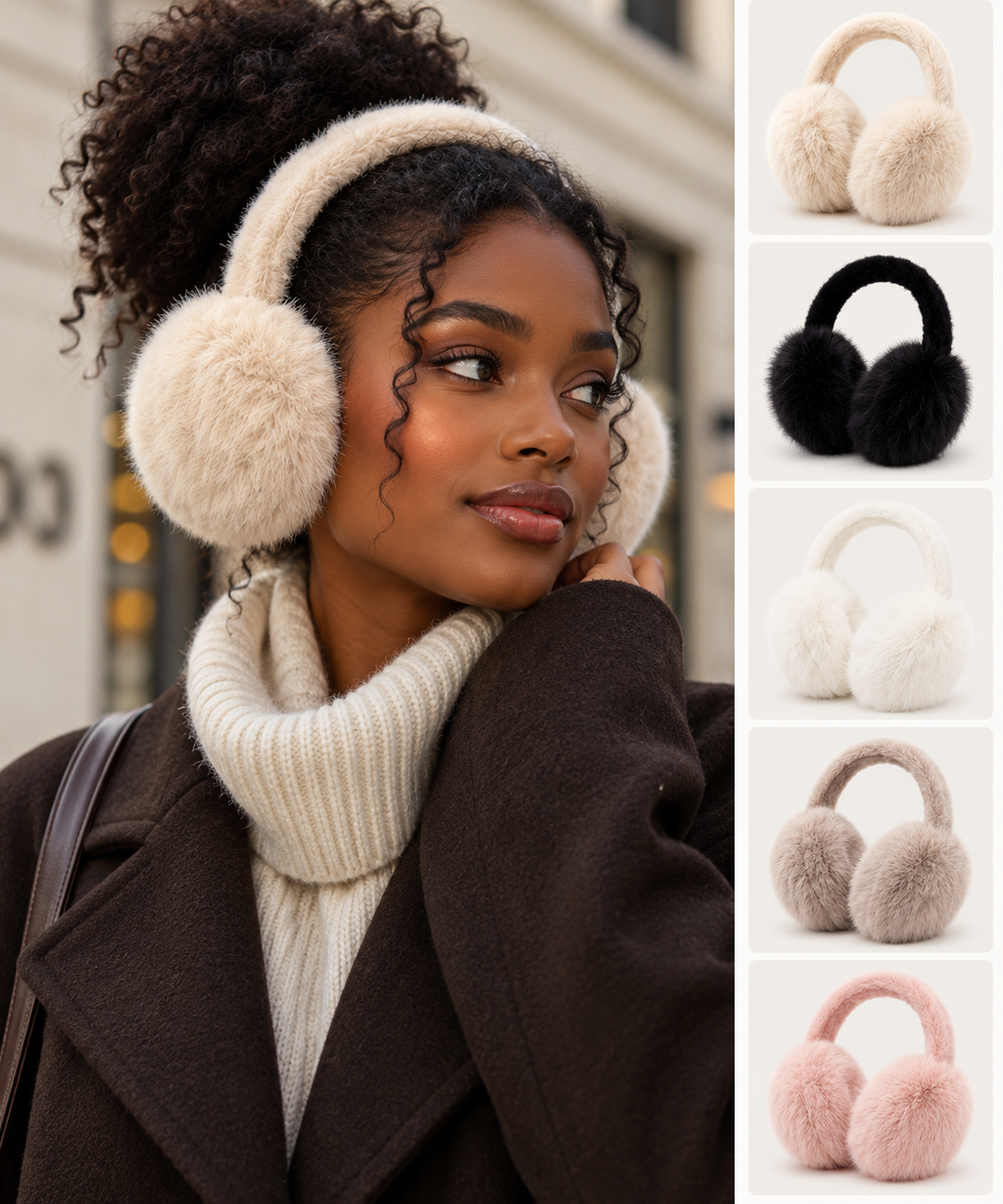 Faux Fur Ear Warmers - Winter Collection 2026