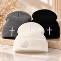 Knitted beanie with subtle Embroidery - Winter Collection 2026