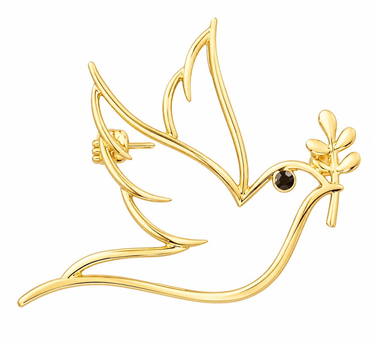 Stainless Steel Brooch - Dove