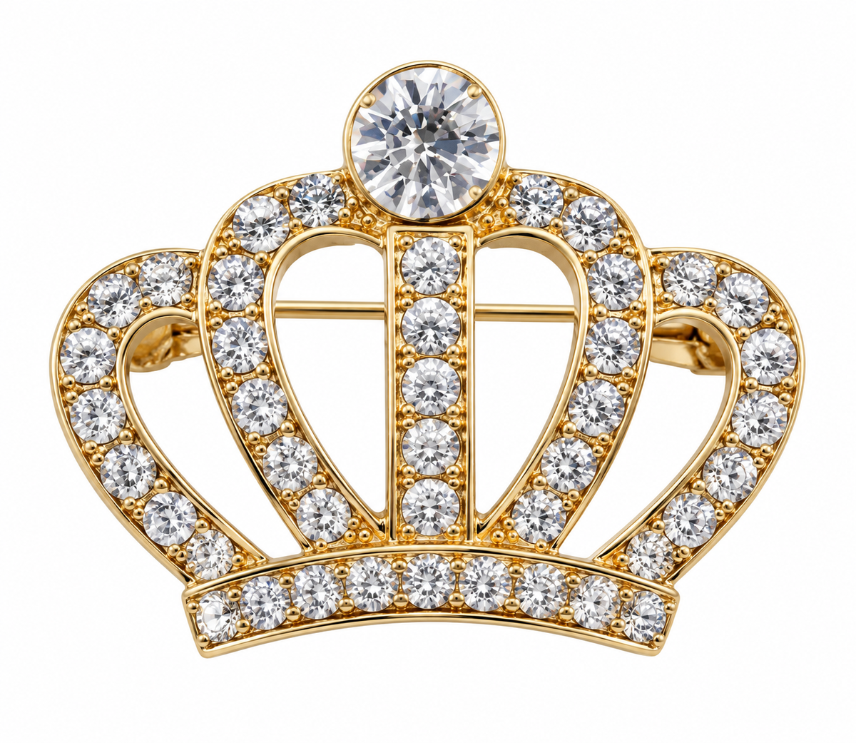 Stainless Steel Brooch - Crown