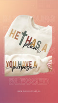 “He Has a Plan” Christian Sweatshirt – Inspirational Faith Crewneck