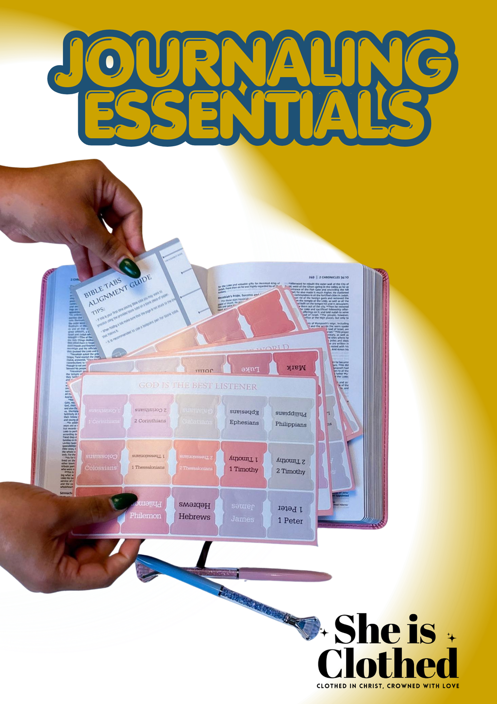 Bible Tabs Set – 75 Tabs