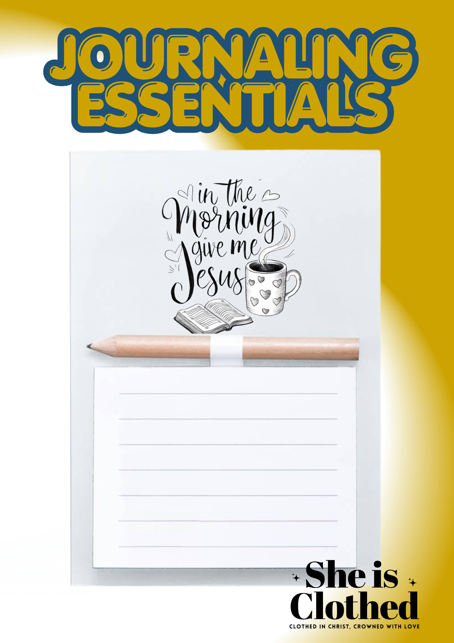 Faith-Inspired Memo Pad and Pencil Set