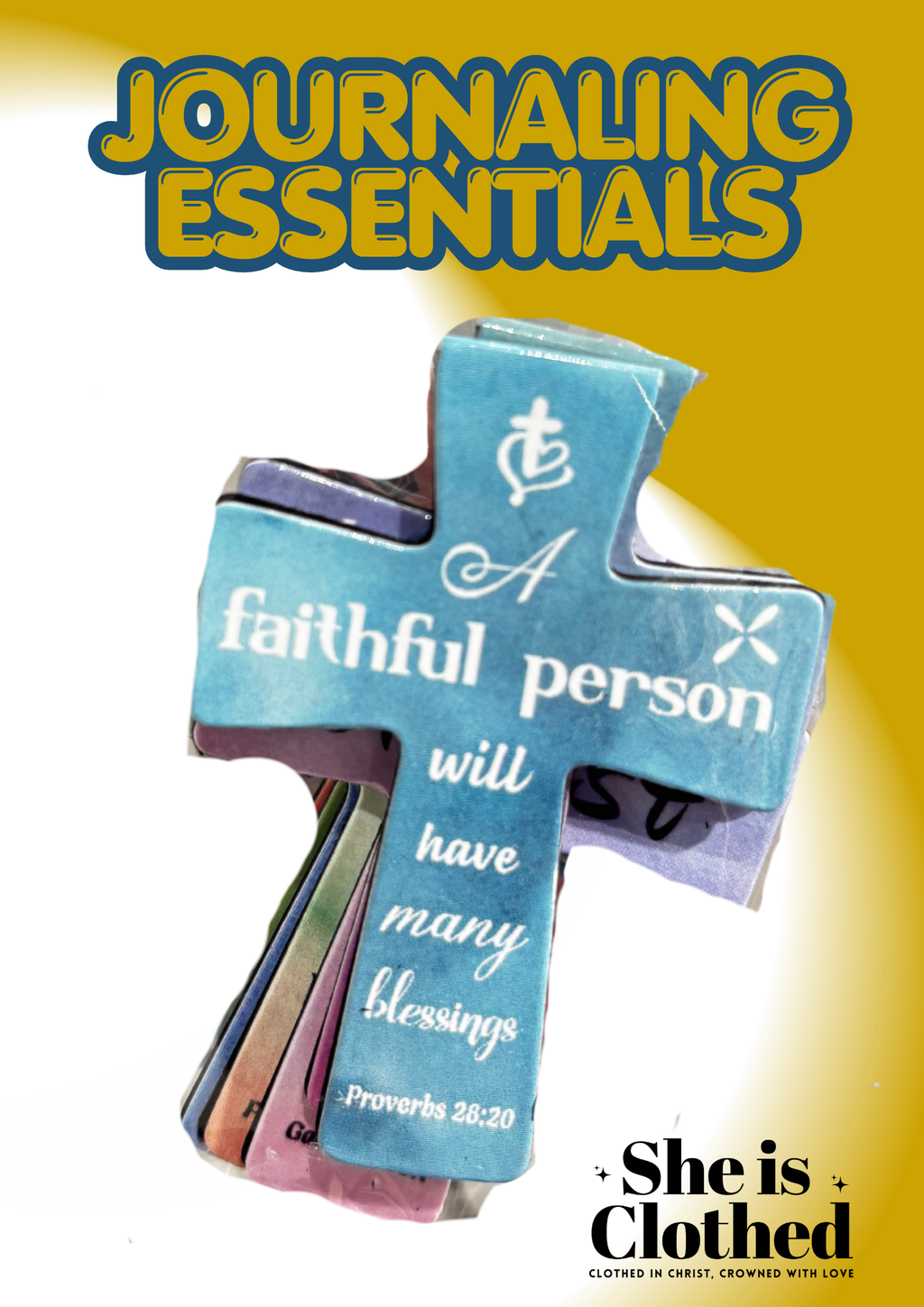 Magnetic Scripture Cross Bookmark - set of 5