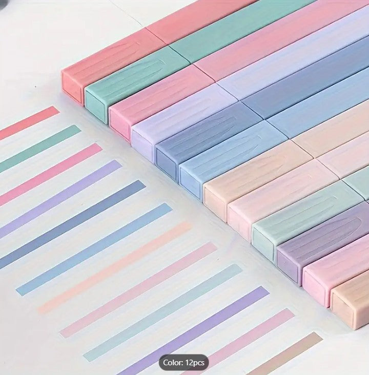 Pastel Highlighter Set – 12 Colors