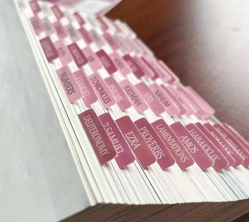 Bible Tabs Set – 75 Tabs + Positioning Guide