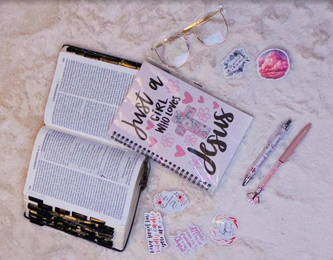 “Just a Girl Who Loves Jesus” Spiral Notebook