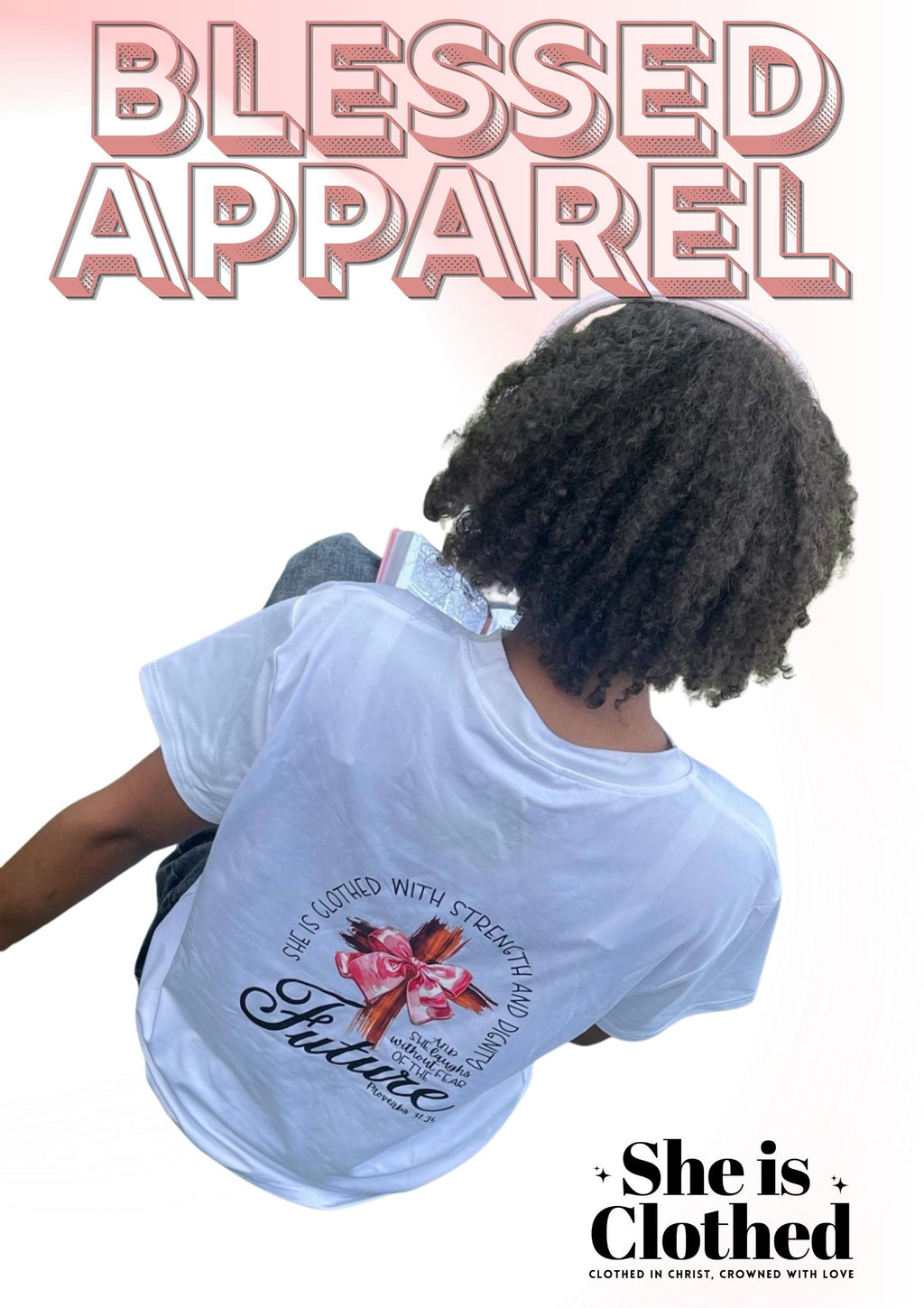 “Strength & Dignity” Cross Graphic Tee – Proverbs 31:25