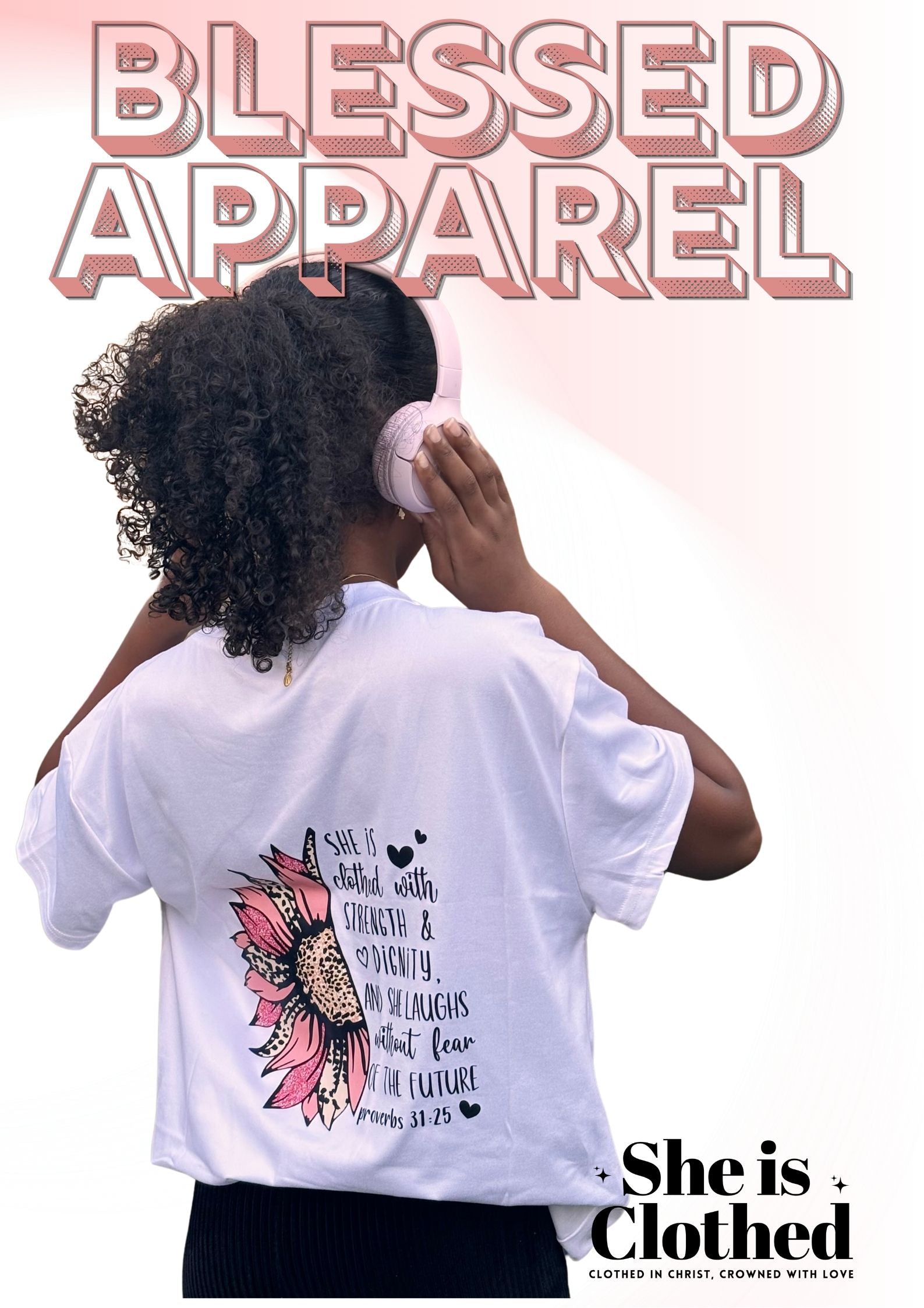 “Strength & Dignity” Christian Graphic Tee – Proverbs 31:25