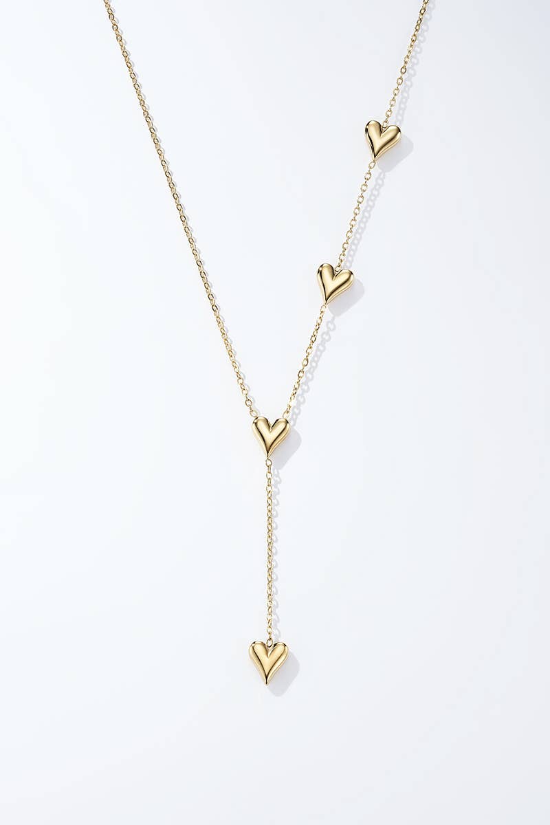 Stainless‑steel necklace - Hearts
