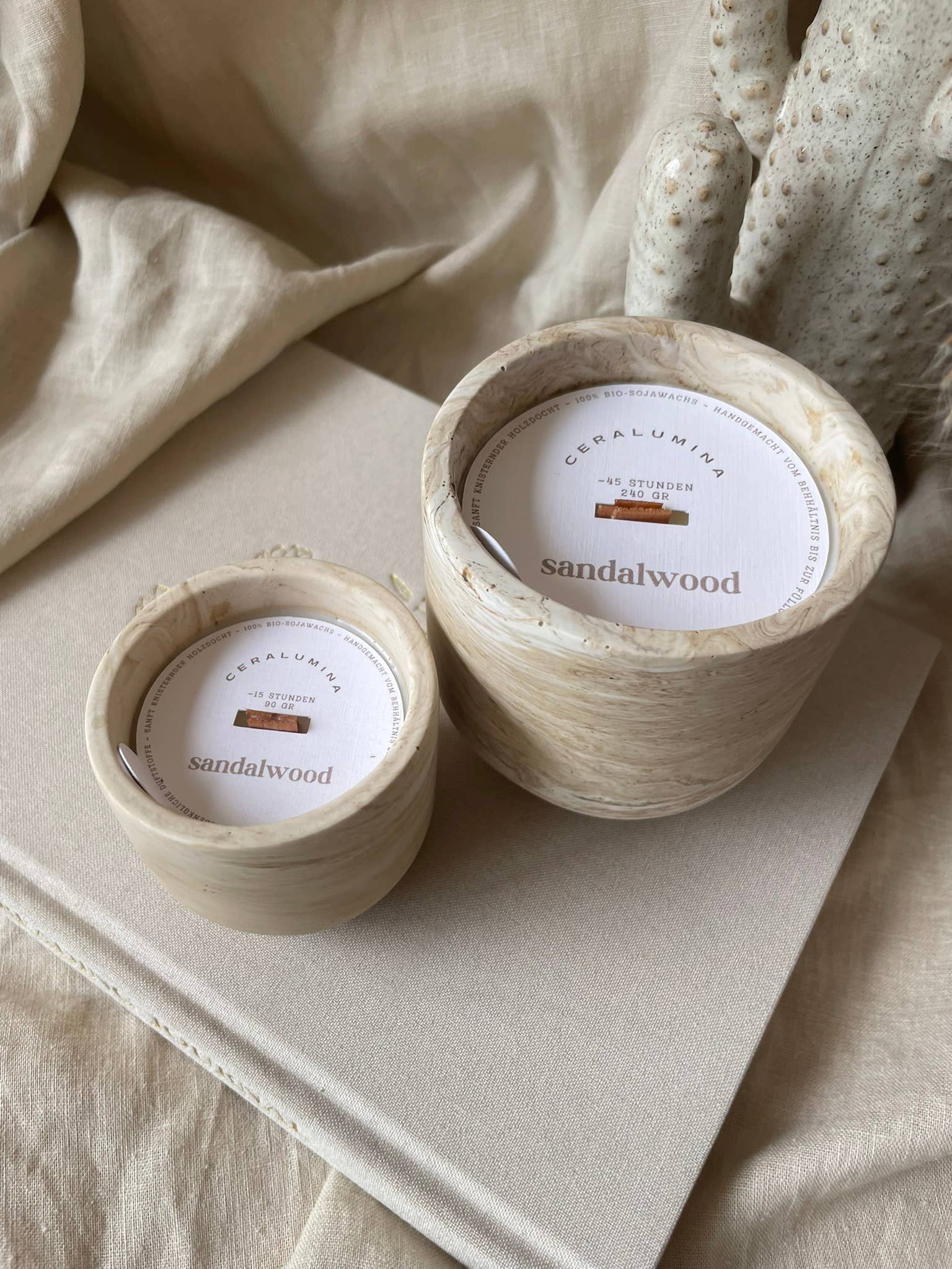 ‘Sandalwood’ soy‑wax scented candle