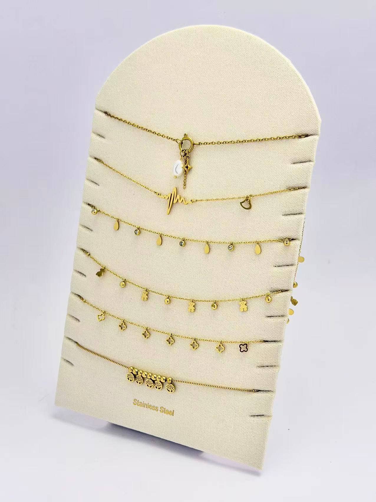 Gold‑tone stainless‑steel necklace