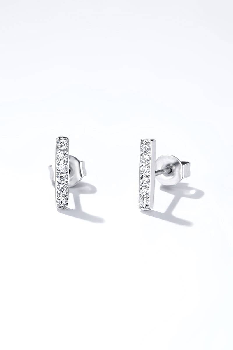 Stainless‑steel earrings - Lined