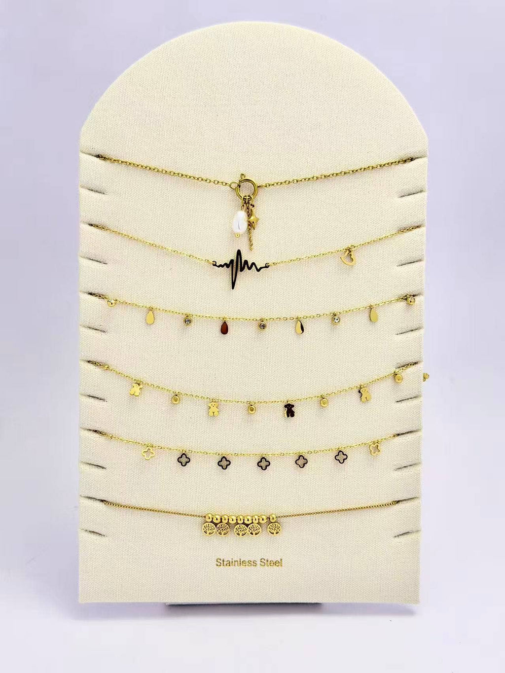 Gold‑tone stainless‑steel necklace