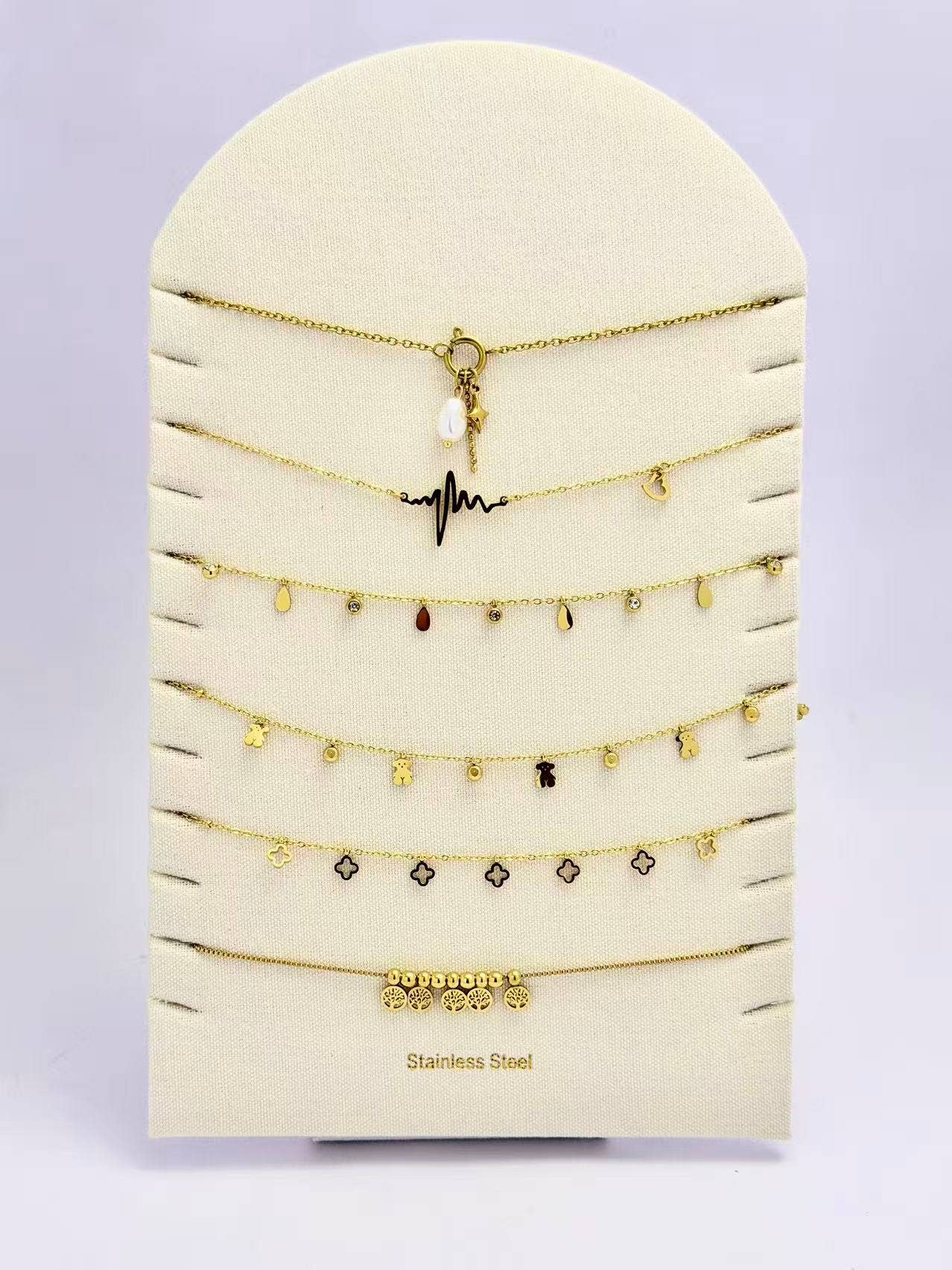 Gold‑tone stainless‑steel necklace