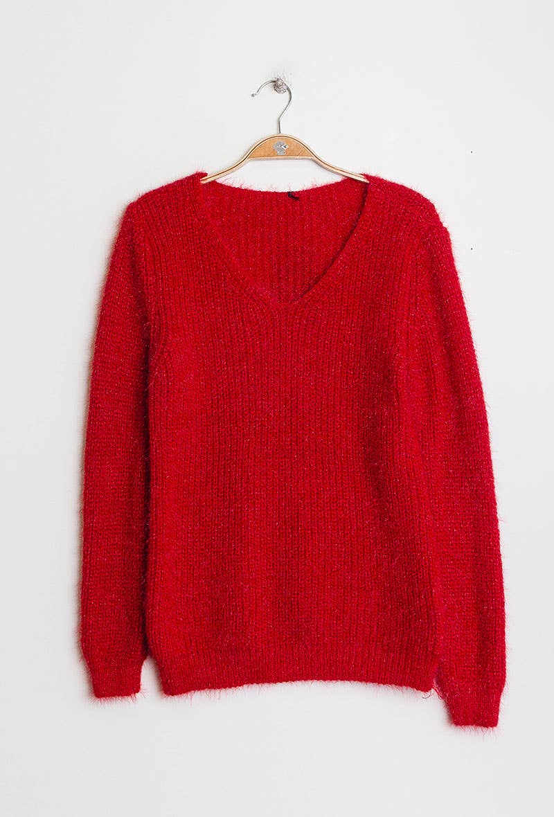 Lightweight V-Neck Knitted Sweater - Winter Collection 2026